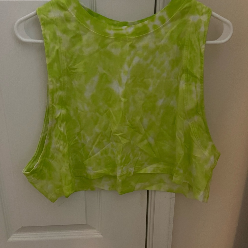Lululemon all yours cropped tank Tie dye
